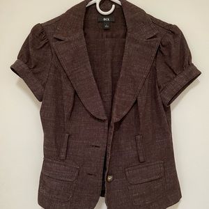 BCX Blazer AND Pants, Brown Tweed Pantsuit Size Large